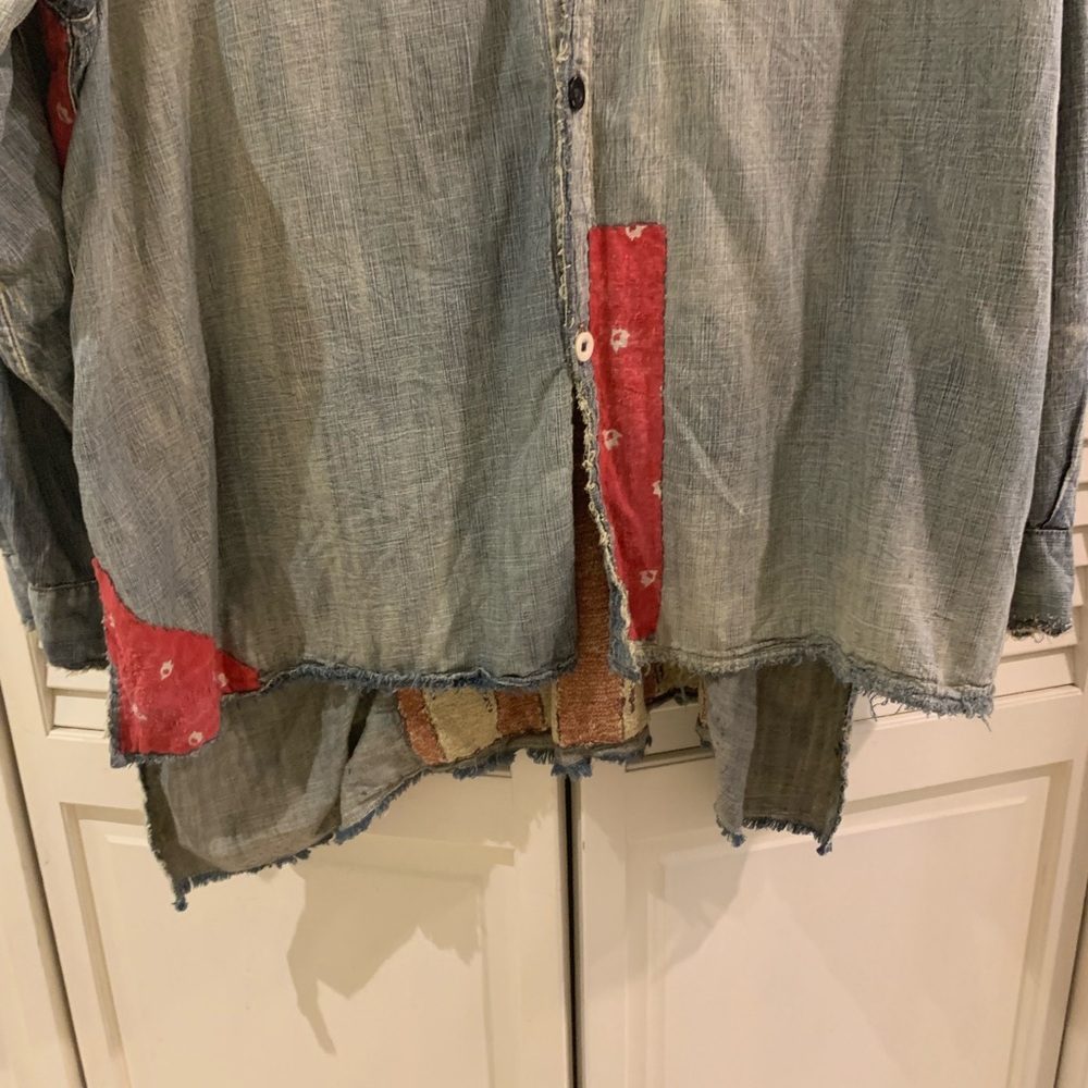 MAGNOLIA PEARL-RARE-AMERICAN INDIAN ON DENIM WORKSHIRT - Picture 4 of 10